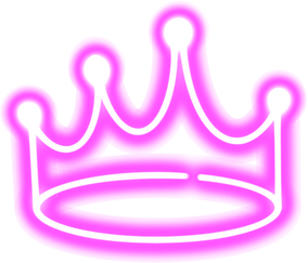 Pink neon crown